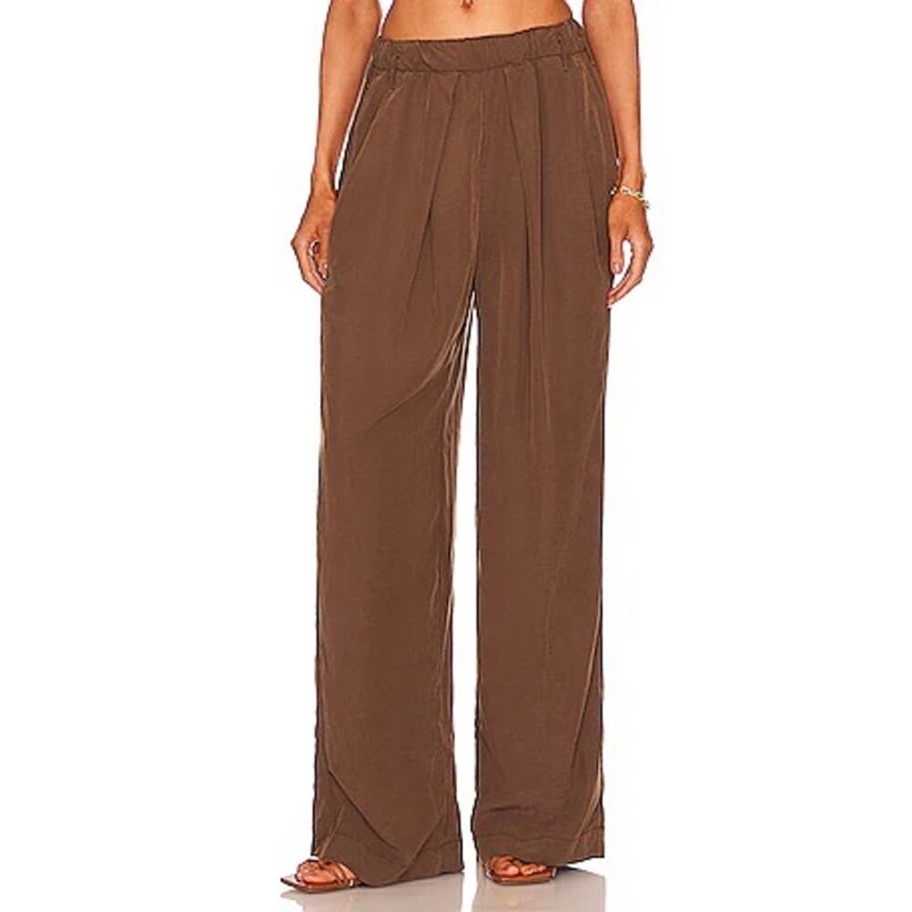 Free People Wide Leg Pants in Brown